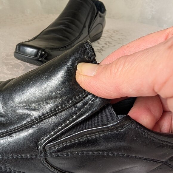 Mens STEVE MADDEN Black Leather Loafer Shoe. Size 13 - Picture 6 of 7
